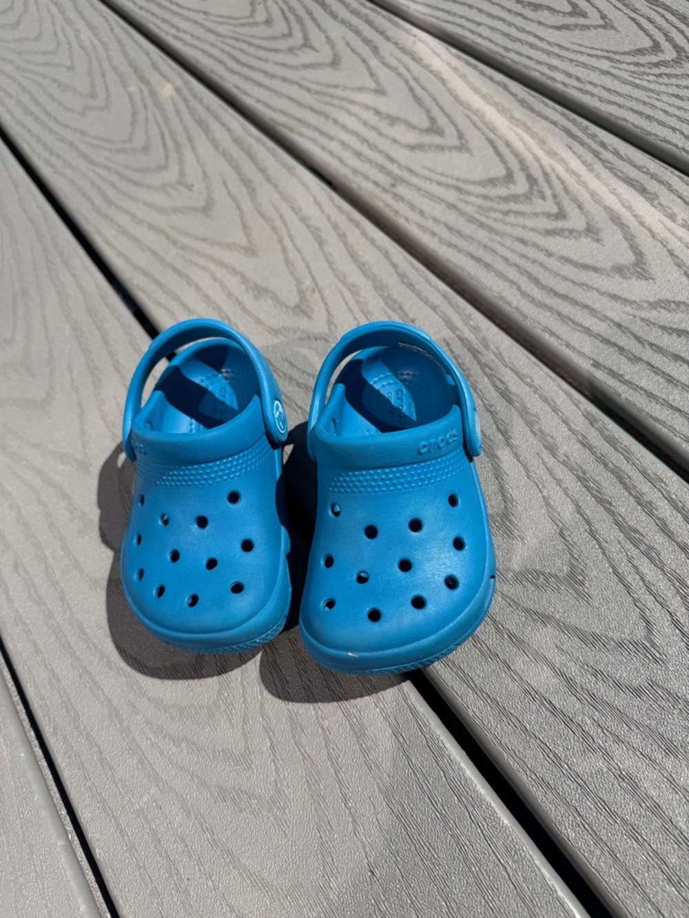 Good Condition Blue Crocs, toddler C6